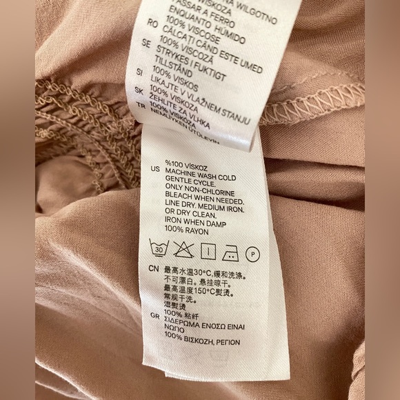 Divided H&M Cargo Button Up Shirt Beige Size 36 - Picture 13 of 13